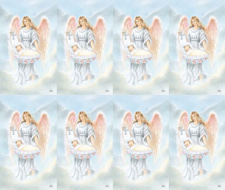 Guardian Angel Holding Baby Crib