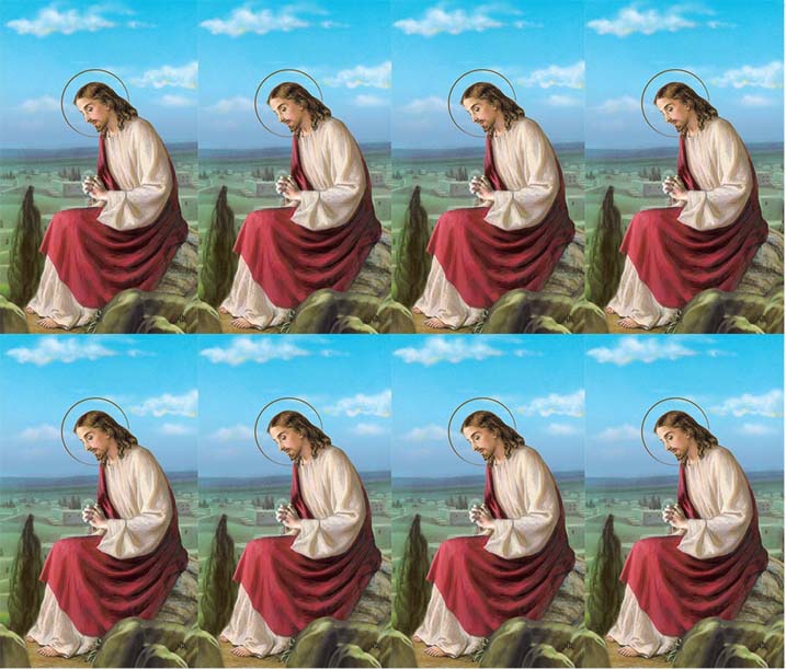 Jesus Praying Overlooking Jerusalem Prayer Cards