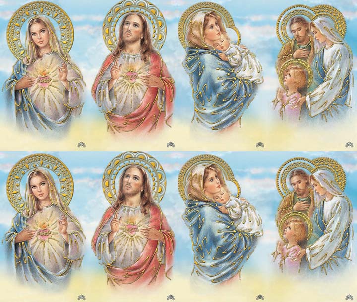 Micro Perfed Saints Credo Assorted Gold Foil | Memorial Prayer Cards | 8-up Micro ...