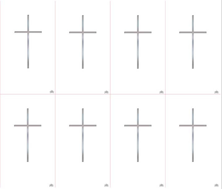 Cross Silver Foil