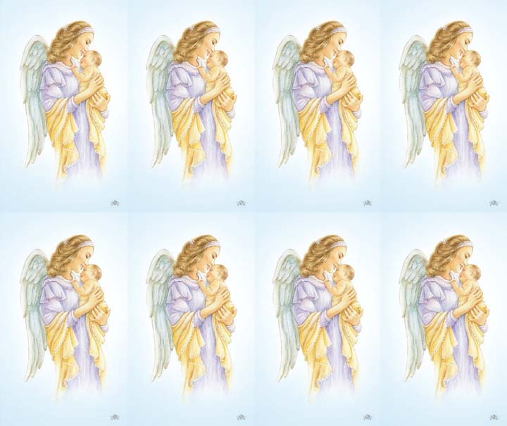 Micro Perfed Guardian Angel with Child Prayer Cards | Memorial Prayer Cards | 8-up ...