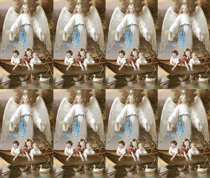 Micro Perfed Guardian Angel On Boat | Memorial Prayer Cards | 8-up Micro-Perfed ...