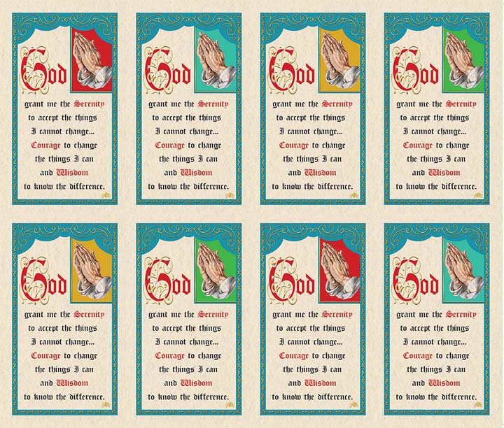 Micro Perfed God Serenity | Memorial Prayer Cards | 8-up Micro-Perfed Prayer Cards ...