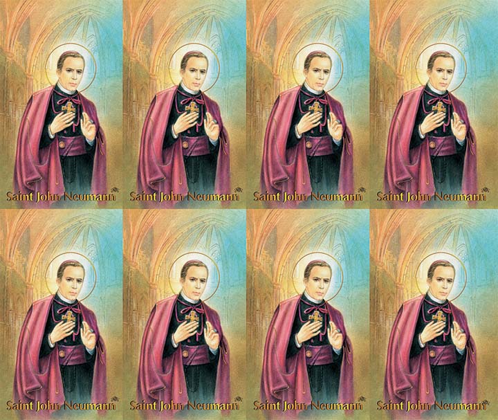 Micro Perfed Saint John Neumann | Memorial Prayer Cards | 8-up Micro-Perfed Prayer ...