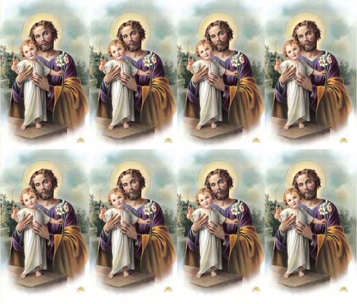 Micro Perfed Saint Joseph Prayer Cards | Memorial Prayer Cards | 8-up Micro-Perfed ...