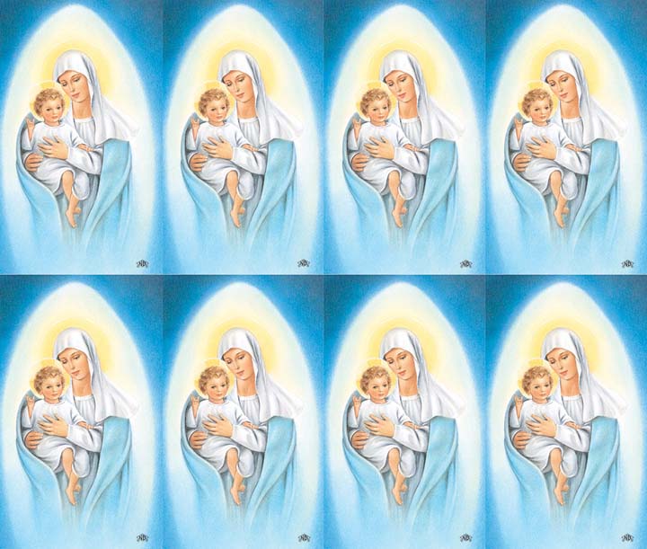 Micro Perfed Our Lady of Snow | Memorial Prayer Cards | 8-up Micro-Perfed Prayer ...