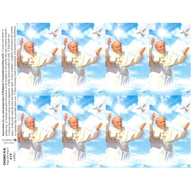 Saint John Paul II 3 Prayer Cards