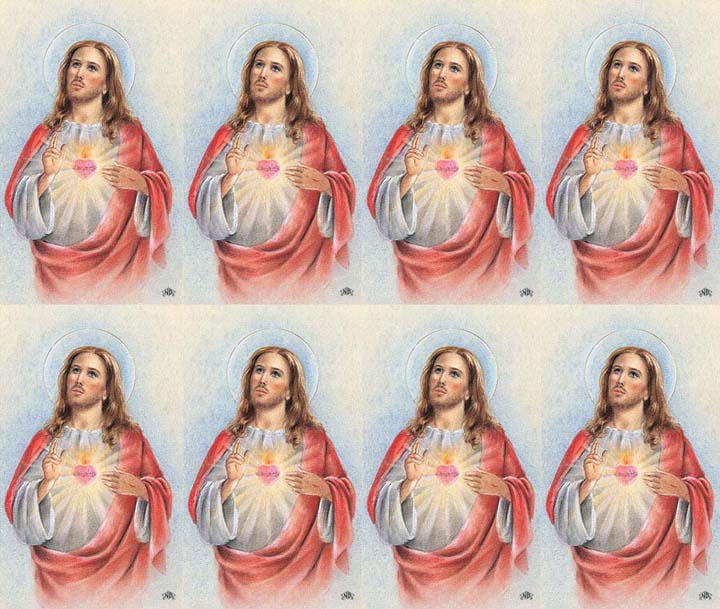 Micro Perfed Sacred Heart of Jesus Prayer Cards | Memorial Prayer Cards | 8-up Micro ...