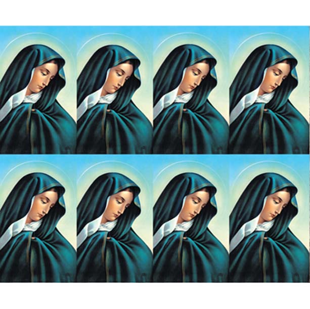 Micro Perfed Our Lady of Sorrow | Memorial Prayer Cards | 8-up Micro-Perfed Prayer ...