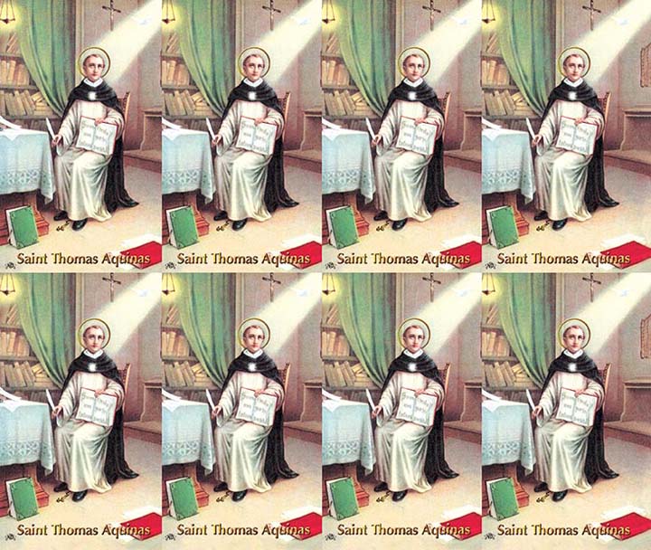 Micro Perfed Saint Thomas Aquinas | Memorial Prayer Cards | 8-up Micro-Perfed Prayer ...