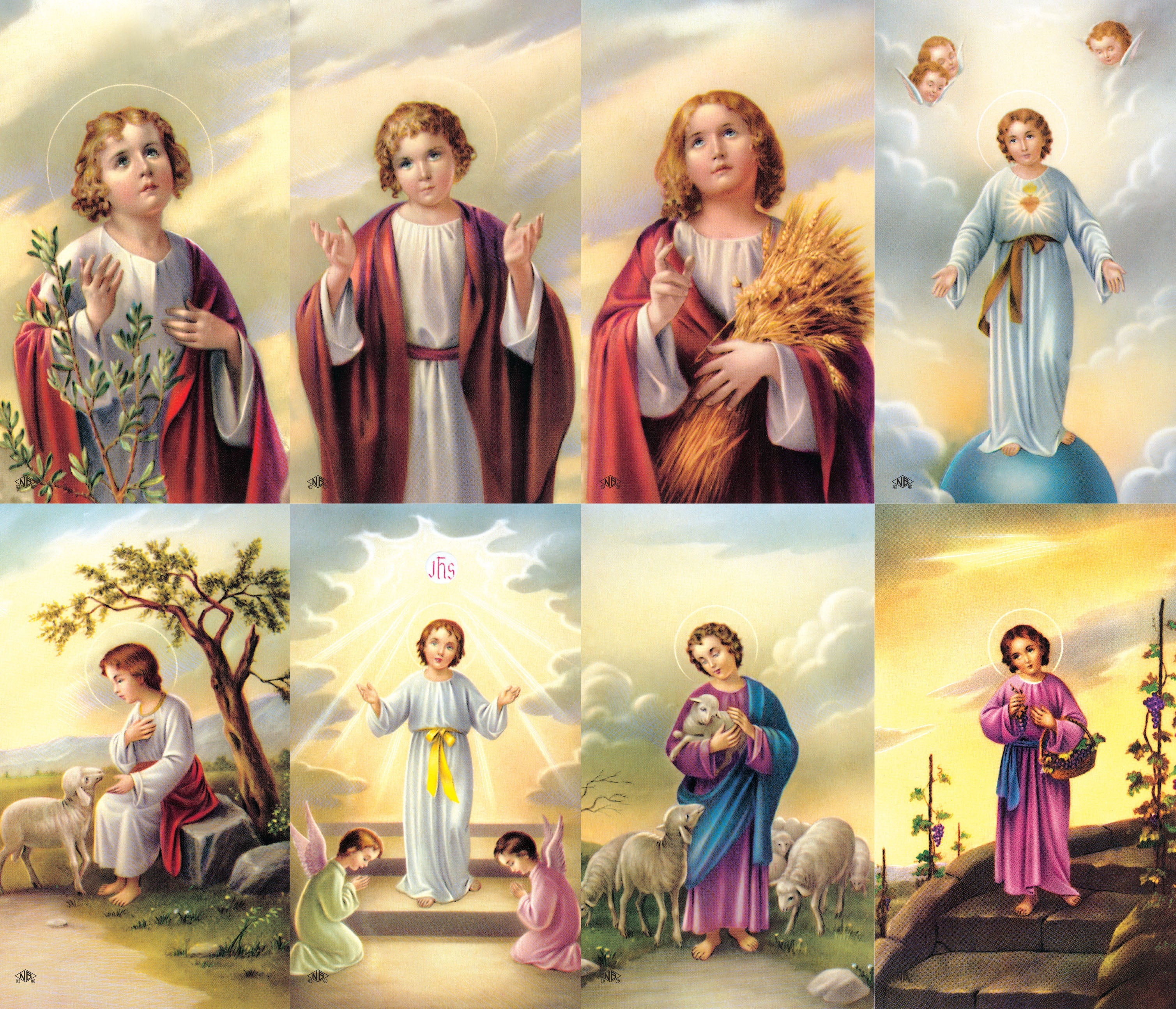 Micro Perfed Young Jesus | Memorial Prayer Cards | 8-up Micro-Perfed Prayer Cards ...